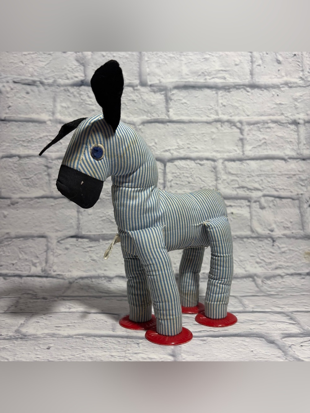Vintage 1950’s-1960’s Knickerbocker self-standing stuffed horse/donkey toy